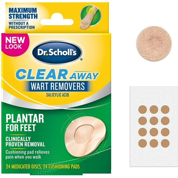 Dr. Scholl’s Clear Away Plantar Wart Remover for Feet, 24 Medicated
