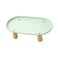 thumbnail image 4 of Soporte elevado para comedero de gatos, soporte de madera con patas, estante lavable para cuencos, antivómitos. Verde 31cmx17cm, 4 of 9