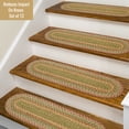 thumbnail image 4 of Homespice Azalea Premium Jute Braided Stair Tread 8" x 28" (Set of 13) Oval Multi Color Reversible, Natural Jute Yarn Rustic, Country, Primitive, Farmhouse Style, 4 of 7