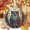 thumbnail image 6 of Ceramic Owl Christmas Ornament - Hanging Owl Decor for Christmas Tree, Gifts & Holiday Presents - Christmas Ornament - Holiday Tree Decoration - Ceramic Keepsake - Gift for Women..., 6 of 6