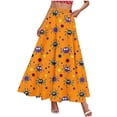 thumbnail image 4 of Edvintorg Halloween Costumes for Women Plus Size Fashion Printed High Waisted Casual Long Maxi Skirt with Pockets Winter Skirts, 4 of 5