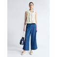 thumbnail image 2 of Free Assembly Women's and Women's Plus Cropped Pants with Patch Pockets, 26" Inseam, Sizes XS-4X, 2 of 5