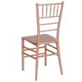 thumbnail image 2 of 2 Pk. HERCULES Series Rose Gold Resin Stacking Chiavari Chair, 2 of 8
