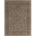 thumbnail image 3 of Unique Loom Sialk Hill Collection Area Rug - Washington (9' 10" x 13' 1" Rectangle Gray/Black) Floral Traditional Perfect For Living Room Bed Room Dining Room Office, 3 of 7