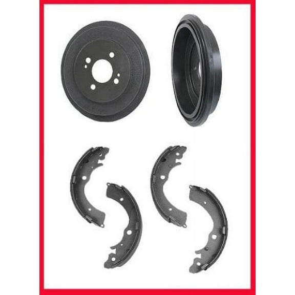 Fits For 2003 2004 2005 Honda Civic Hybrid Rear Brake Drums & Shoes 3Pc