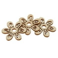 thumbnail image 4 of 20 Pieces 35mm Natural Wood Shape Flower Embellishment Pieces for DIY Gift Tags Ornament, 4 of 8