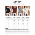 thumbnail image 2 of Asyoly Womens Cable Knit Sweater Vest V Neck Solid Color Loose Sleeveless Sweaters Pullovers Casual Jumper Knitwear Tank Tops, 2 of 6
