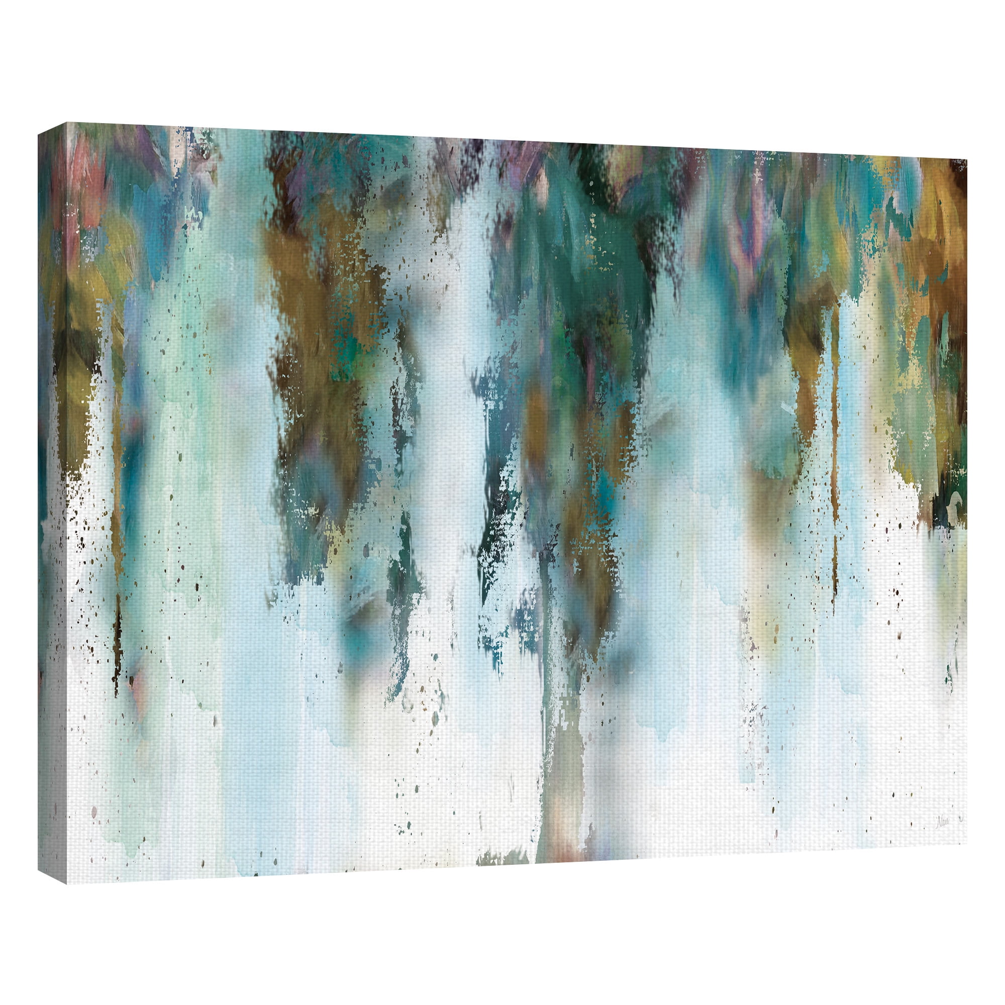 Masterpiece Art Gallery Skyline Abstract Blue By Nan Canvas Art Print 22" x 28"