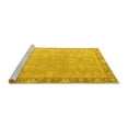 thumbnail image 2 of Ahgly Company Machine Washable Indoor Square Oriental Yellow Modern Area Rugs, 5' Square, 2 of 4