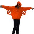 thumbnail image 1 of Vestes à Capuche Amples pour Femmes Mode Imprimé Lettre Toile d'Araignée Automne, 1 of 4