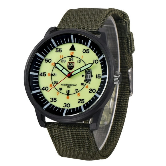 jovati Military Mens Quartz Army Watch Black Dial Date Luxury Sport Wrist Watch