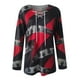 thumbnail image 4 of Blusa suelta informal con cuello en V y manga larga con estampado de moda para mujer Pompotops gfhjh11411, 4 of 6