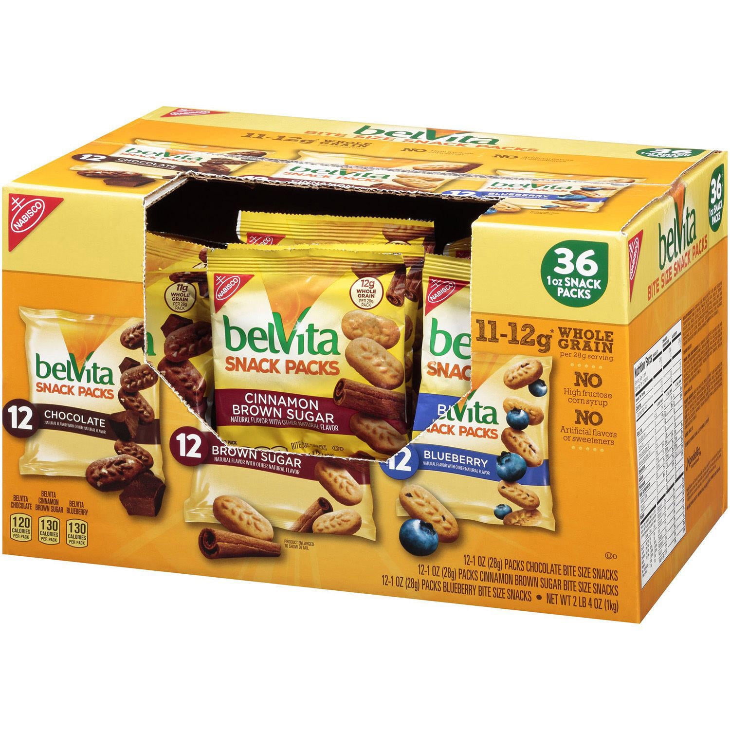 Branded belVita Bites Variety Pack, New 1 oz., 36 Pk.- Cookies