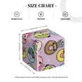 thumbnail image 4 of Lsque Cute Donuts Printed Tissue Box Cover Holder, Facial Paper Organizer Dispenser,Square with Bottom Belt, PVC Leather Decorative Organizer, 4 of 8