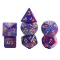 thumbnail image 2 of 7x dados poliédricos acrílicos juego juego de dados para barra de Estrella Púrpura Zulema dados poliédricos, 2 of 8