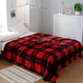 thumbnail image 4 of Couverture en Flanelle Polaire 127cm150cm Toutes Saisons Plaid Rouge, 4 of 5