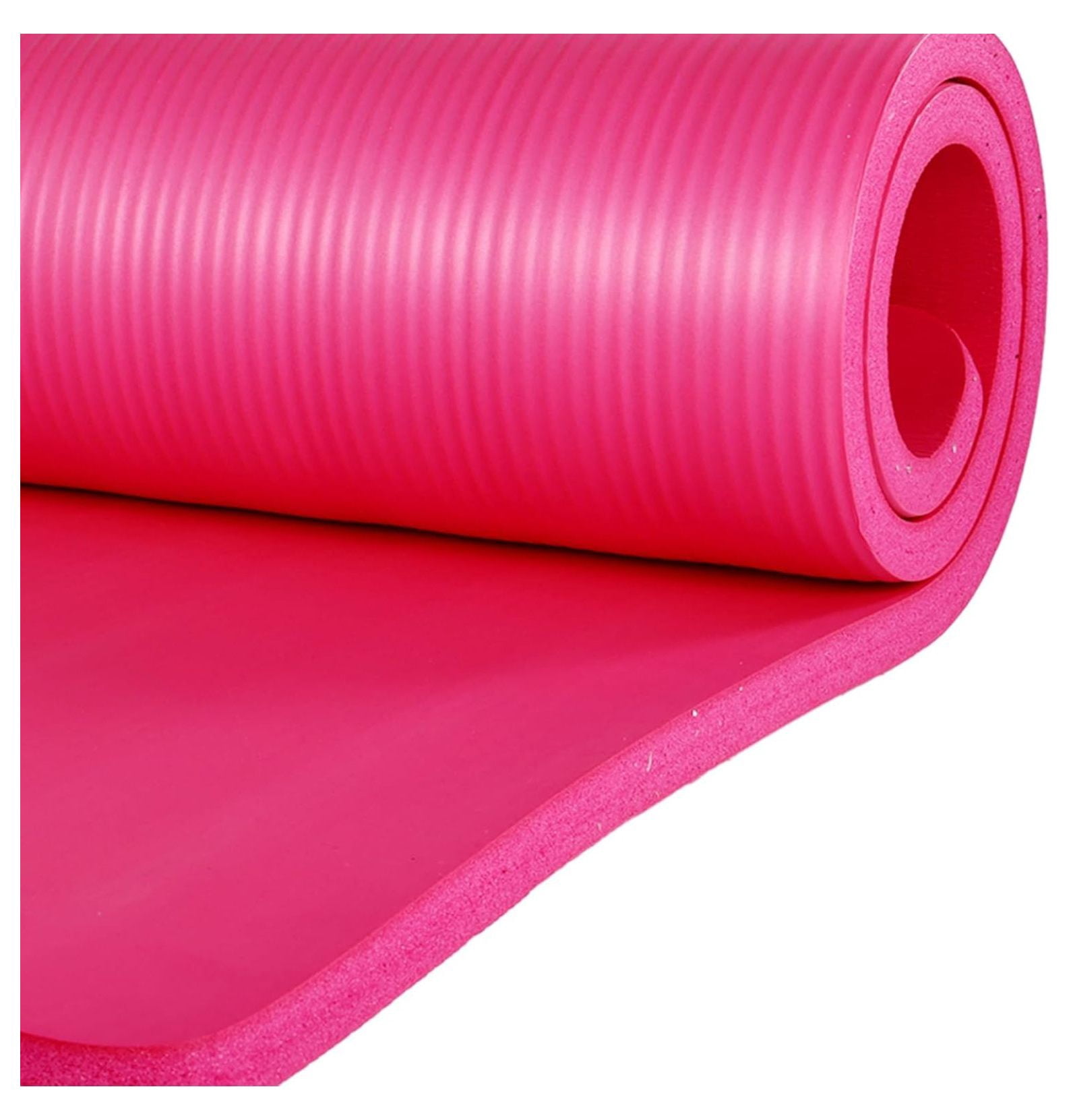 Yoga Mat 71x24 Inch with Knee Pad - Extra Thick 1" Non-Slip Exercise Mat for Home, Gym & Studio - Includes Carrying Strap & Cushion - Workout Fitness Accessories