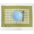 thumbnail image 2 of Fennco Styles Handmade Reversible Buffalo Plaid Solid Border Lime Placemats 14" W x 20" L, Set of 4, 2 of 4