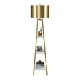 thumbnail image 2 of ROSEN GARDEN Floor Lamp with Shelves Gold Finish, Modern Living Room Lamps, 2 of 6