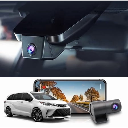 Fitcamx Front 2160P+Rear 1080P Dash Cam for 2021-2026 Toyota Sienna LE Limited XLE Platinum XSE (XL40), OEM Factory Look, Built-in WiFi & APP, 128GB Card