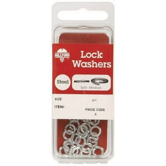 Hillman No. 8 Split Lock Washer Zinc Plated Steel 40 / Card