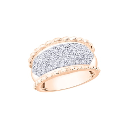 Diamond Wedding Band in 10K Rose Gold (1/2 cttw) (I-Color SI3/I1-Clarity) (Size-8)