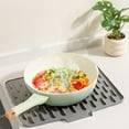 thumbnail image 4 of Sloped Silicone Drying Mat For Countertops Heat Resistant Nonslip Drainage Mat Multifunctional Kitchen Tool, 4 of 9