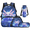Axolotl Space Whale Theme, variant on Fire Wolf Print 4 Pcs Set Bookbag with Lunch Box Pen Organizer Cup Sleeve with Large Capacity Reusable Kids Backpack Set