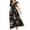Black, variant on Plus Size Dresses for Women 2024 Boho Sleeveles Sundresses Floral Print Ruffle Hem Maxi Dress Casual Beach Party