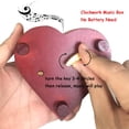 thumbnail image 3 of Caja de música Pursuestar Fur Elise de madera con forma de corazón, 10 x 9 cm, 3 of 7