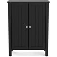 thumbnail image 6 of Topbuy Bathroom Storage Cabinet Floor Storage Freestanding Organizer Cabinet Black, 6 of 6