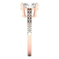 thumbnail image 3 of Clara Pucci 14K Rose Gold 2.21ct WhiteSapphire Solitaire with Accents Ring, 3 of 7