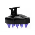 thumbnail image 1 of Cepillo de masaje para el cuero cabelludo con cerdas de silicona suave, cepillo para el cuero cabelludo para exfoliar el cuero cabelludo y estimula el crecimiento del cabello, negro y morado, 1 of 5