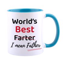 Funnil Father's Day Ceramic Coffee Mug for Dad Birthday Gifts Ideas,Blue