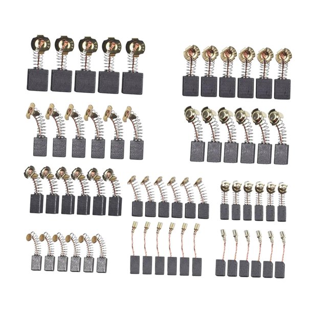 60 piezas de escobillas de carbón, para motores eléctricos, accesorios para herramientas eléctricas, repuestos para amoladoras angulares.