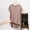 Khaki, variant on Rezuofi 1 Pcs Women's Short Sleeve Round Neck T Shirt Front Twist Tunic Tops Casual Loose Fitted