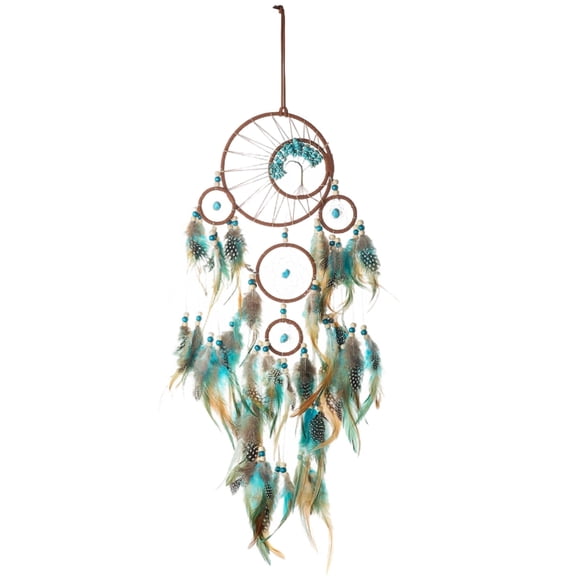 2Pcs Dream Catcher Wall Decor, 31.5 in Bohemian Dream Catchers, Moon Phase Wall Hanging with Feathers, Mystical Gift for Home Bedroom
