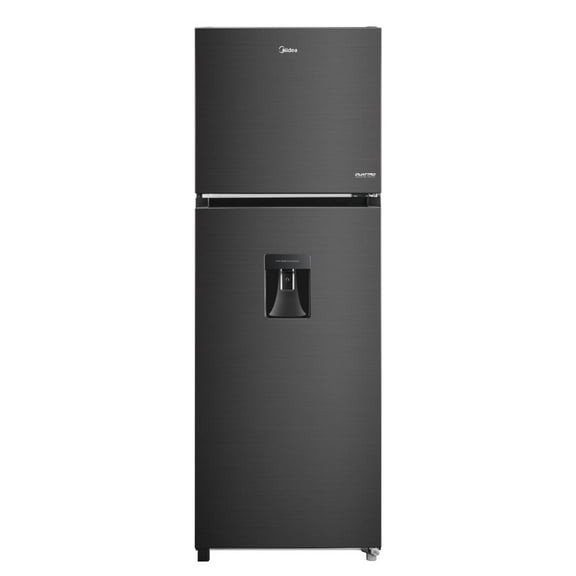 Refrigerador Midea Top Mount 12 Pies Negro Inverter Quattro Jazz Black con Despachador de Agua