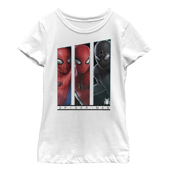 Girl's Marvel Spider-Man: Far From Home Suit Panel Graphic Tee White Small