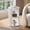 White, variant on Kings Brand Furniture Evan Side/End Table – Wooden Round Accent Table with Open Storage Shelves, Modern Nightstand for Living Room or Bedroom (Glacier)