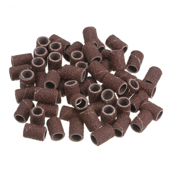 Unique Bargains 50 Packs Sanding Drums 1/4 Inch Mini Sanding Sleeves 80 Grit Sanding Bands for Drum Sander