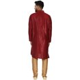 thumbnail image 2 of SKAVIJ Kurta Pyjama for Men 2-Piece Indian Traditional Party Dress Red XL, 2 of 6