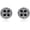 Cross, variant on Celtic Viking Stud Earrings 925 Sterling Silver Black Onyx Celtic Knot Earrings Norse Viking Jewelry Gift for Men Women