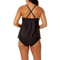 thumbnail image 2 of Anne Cole Women's Limited Edition Swim Triangle Tankini Top (Black, XL), 2 of 11