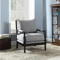 thumbnail image 2 of Blanchett Upholstered Bobbin Accent Chair Grey and Cappuccino, 2 of 9