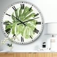 thumbnail image 2 of DesignArt Mixed Botanical Green Leaves V Large Wall Clock, 2 of 2