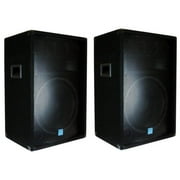 (2) GEMINI GSM-1585 15" 700 Watt Carpeted PA DJ 3-Way Speakers w/ Piezo Tweeters
