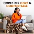 thumbnail image 2 of Cheer Collection Ultra Cozy Animal Prin t Faux Fur Reversible Throw Blanket, 2 of 5