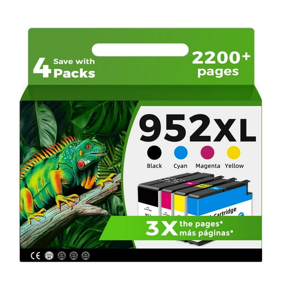 952XL Ink Cartridges Combo Pack Compatible for HP 8710 7740 Printer for HP 952 XL Black Color for HP952 OfficeJet Pro 8720 8725 8210 8715 8702 8740 7720 8730 8216 8700 B