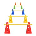 thumbnail image 1 of Mornei Adjustable Obstacle Training Set Interactive for Running Pet Exercise Sports 5Pcs, 1 of 8